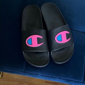 Champion Slides with Vibrant Logo